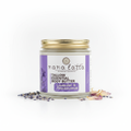 Jar of nana latta tallow essential body butter with lavender and frankincense on a white background
