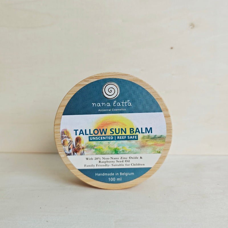 Tallow Sun Balm - With 20% Zinc Oxide - Unscented - 100ml - Nana Latta Skincare